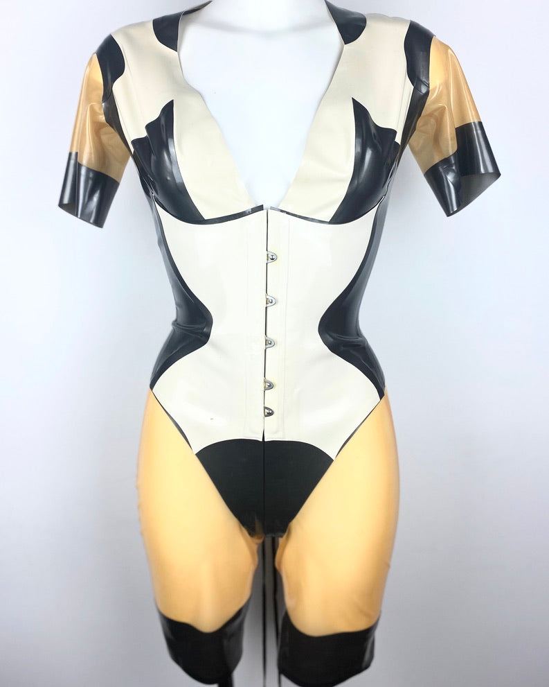 CUSTOM - CORSETED BUM OUT LEOTARD - SAMPLE CLEARANCE