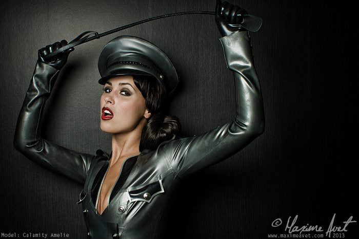 Model Calamity Amelie in Our Margret Uniform Dress