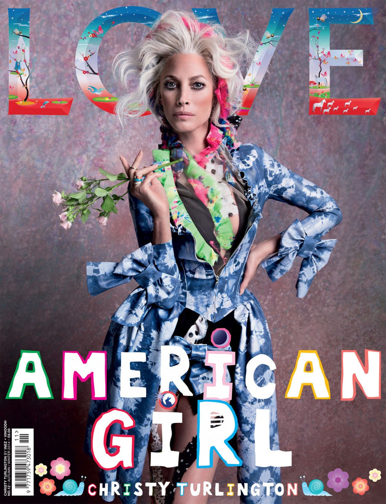 Christy Turlington on LOVE Magazine A/W14 in House of Harlot Latex