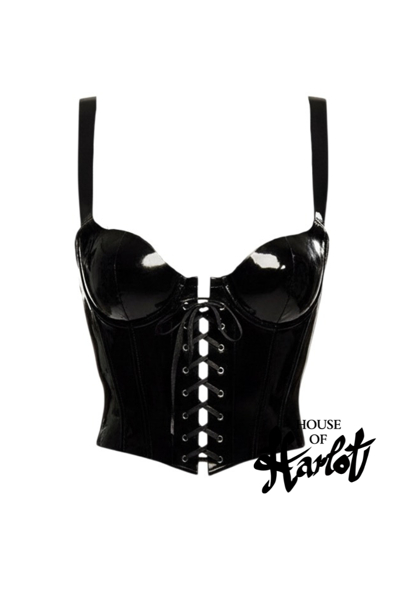 CYNTHIA LACED FRONT BUSTIER TOP
