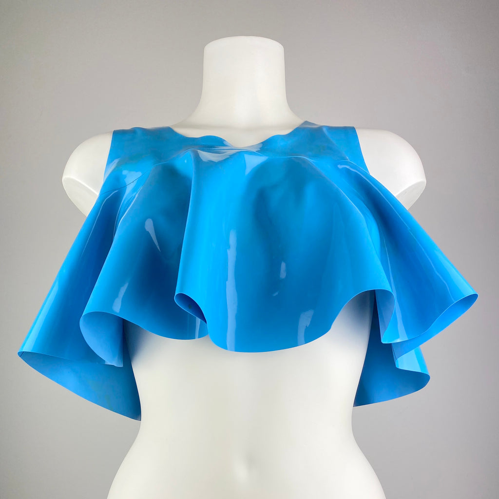 S - CUSTOM FRILL CROP TOP - SAMPLE CLEARANCE
