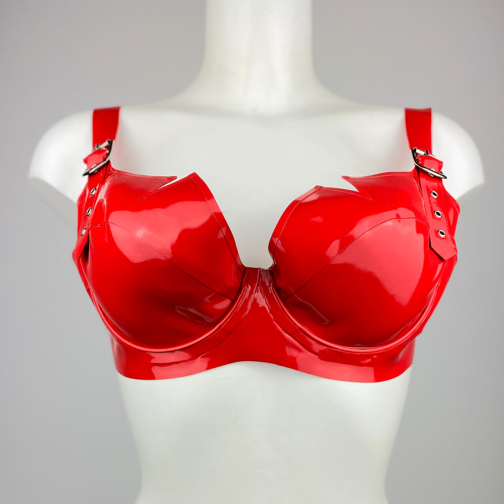 L - RED CLAIRE BRA - SAMPLE CLEARANCE